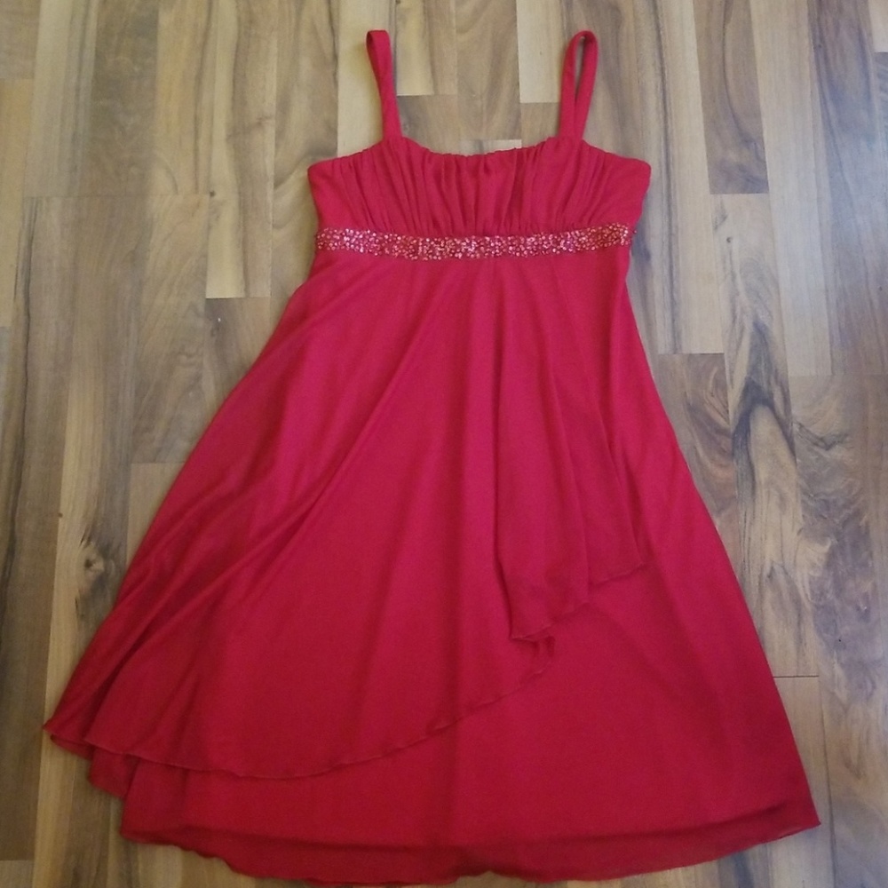 Girls red formal dress size large